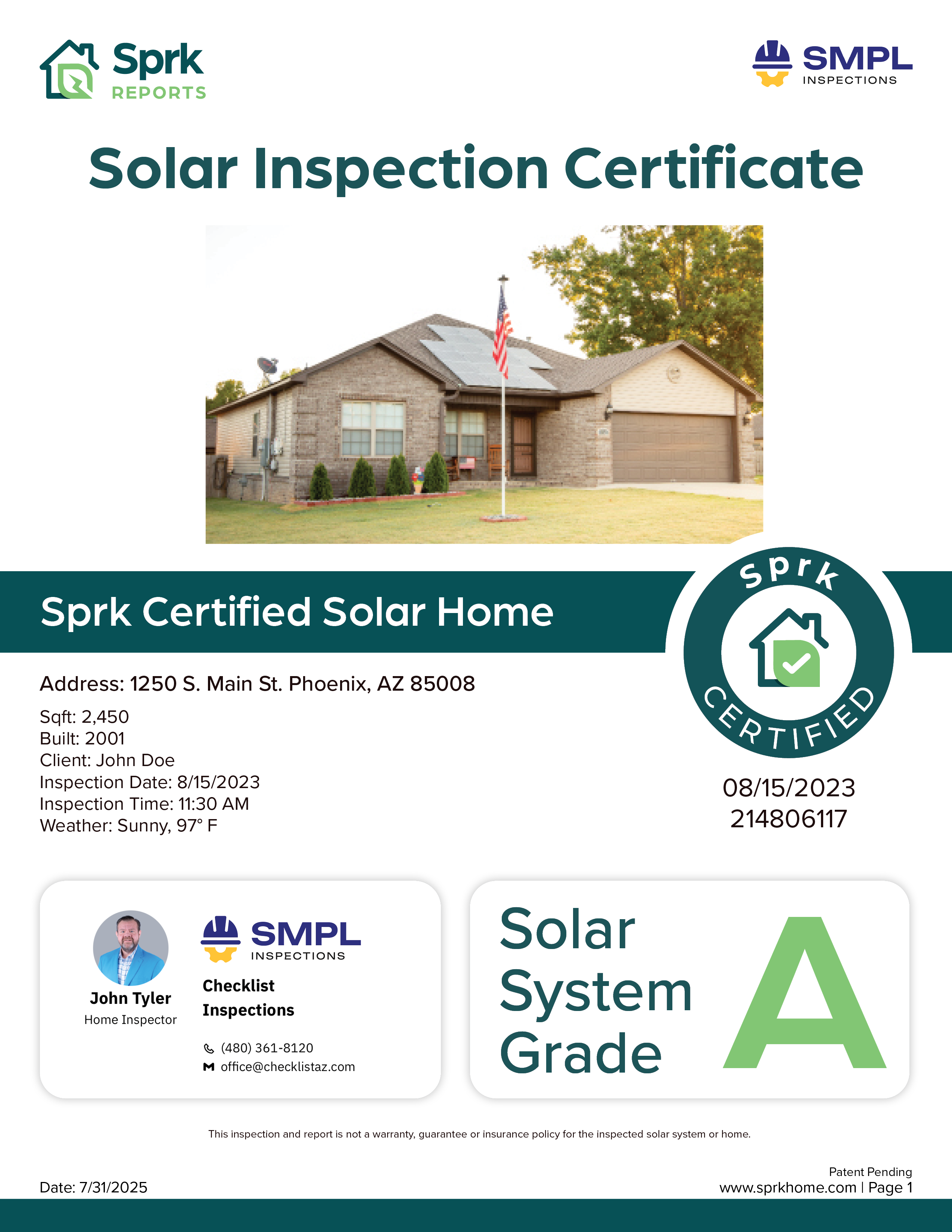 Solar Inspection Report Preview